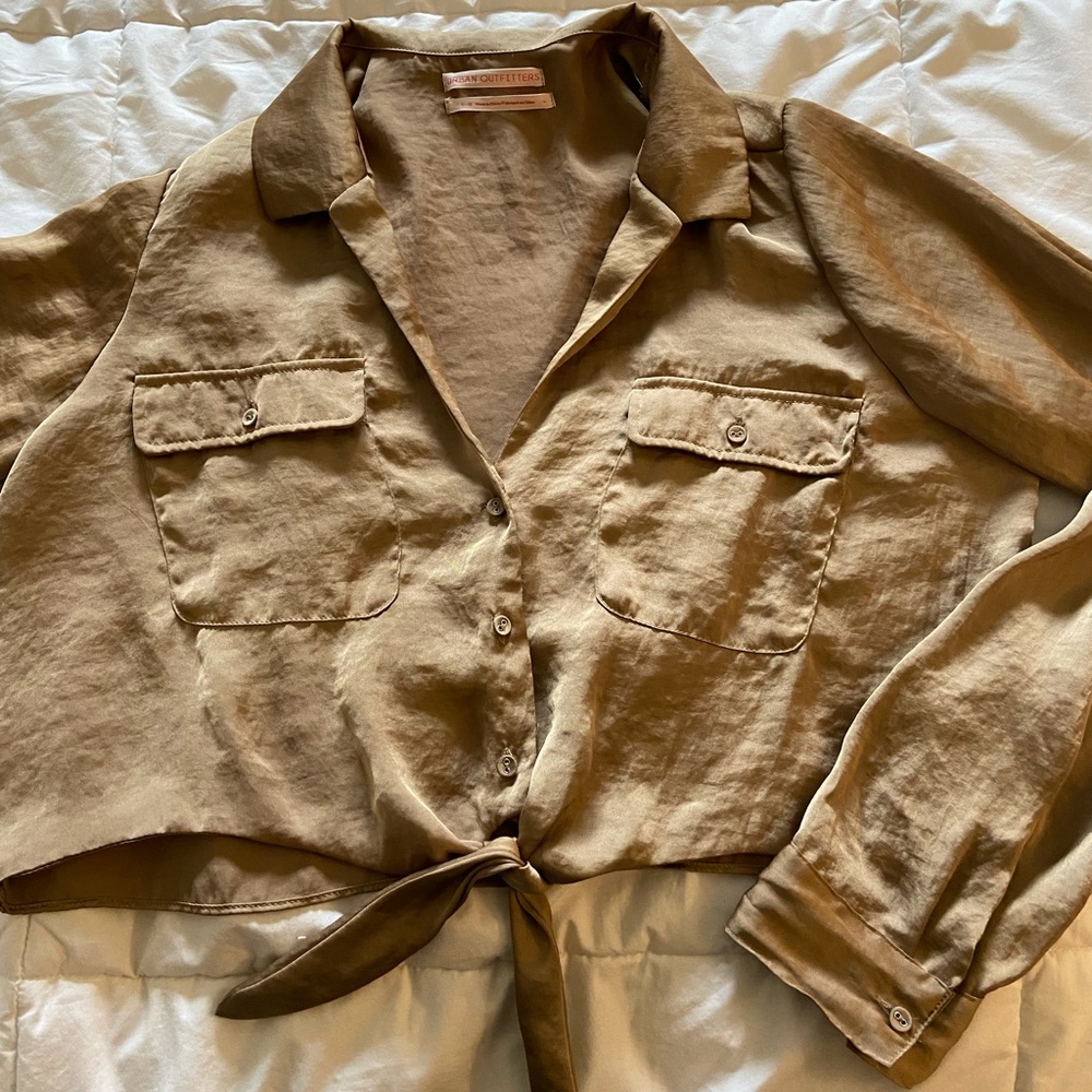 Urban Outfitters Satin Longsleeve